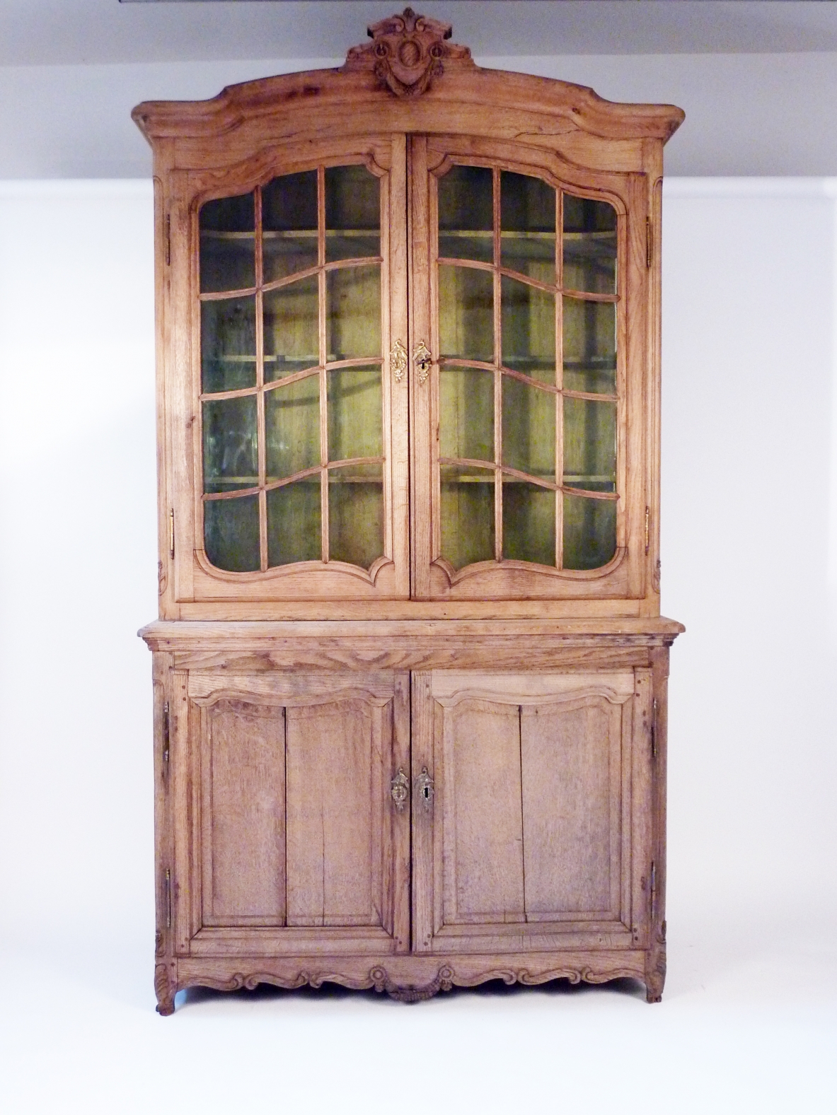 Highboard in light oak wood, France 1920's.