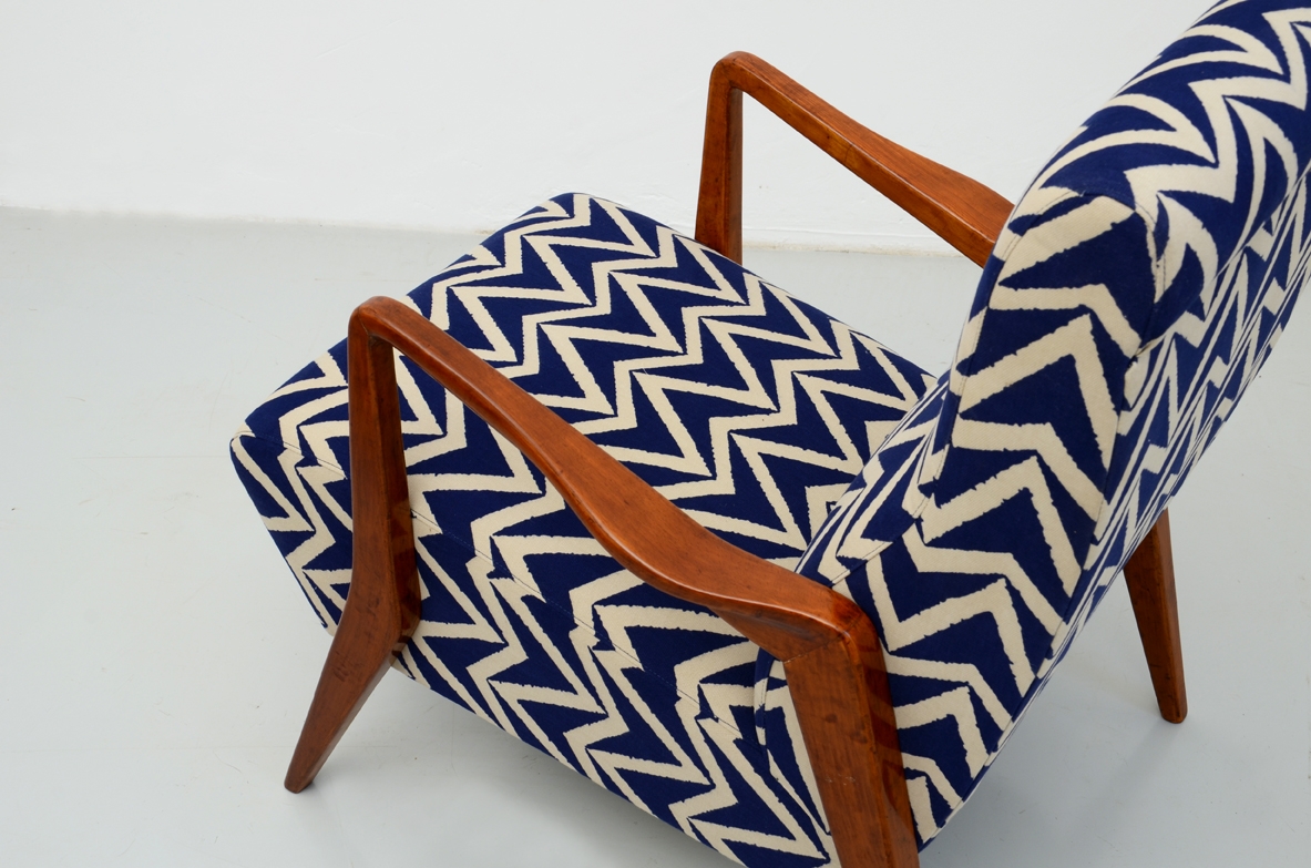 Modernist 1950's Armchairs in the style of Gio Ponti.