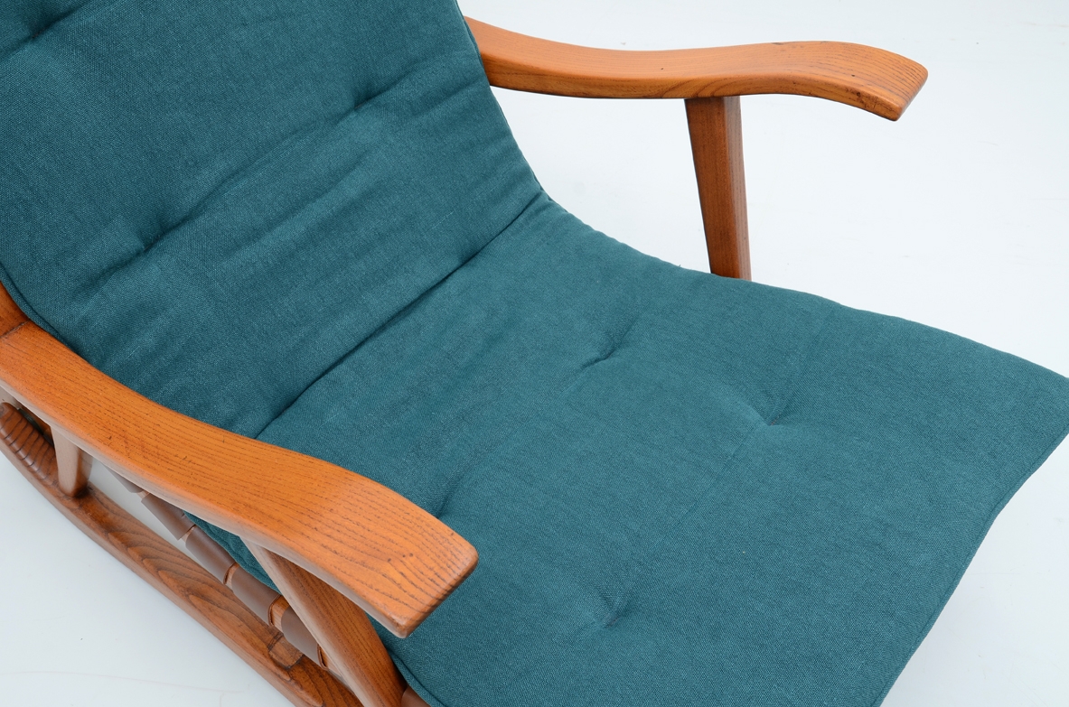 Guglielmo Pecorini, rare pair of armchairs with two back wheels. Bibl: M.R.Rogers, exposition catalog in New York, 1950.