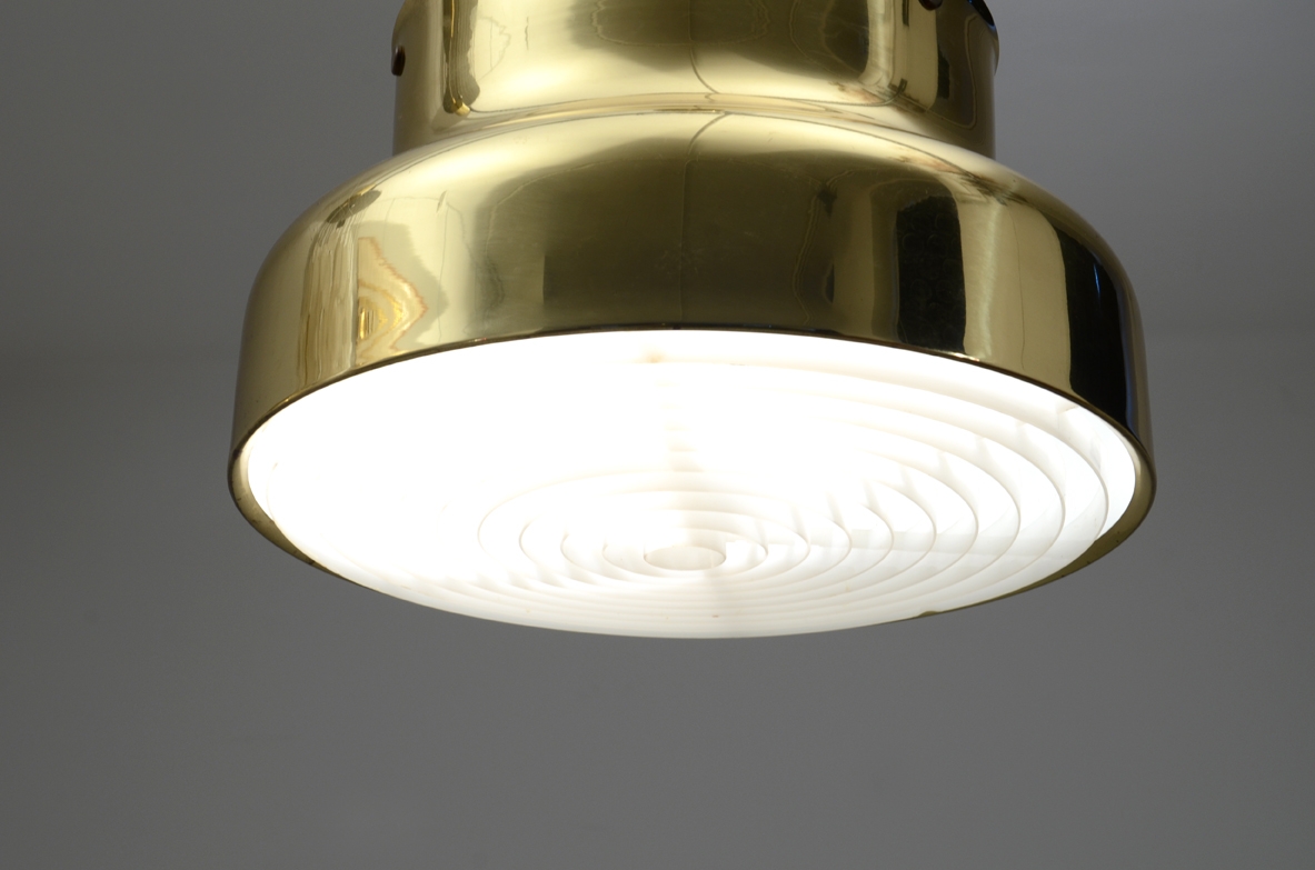 Coppia di lampadari  in ottone disegnate da Anders Pehrson per Atelje Lyktan di Svezia, 1970ca.