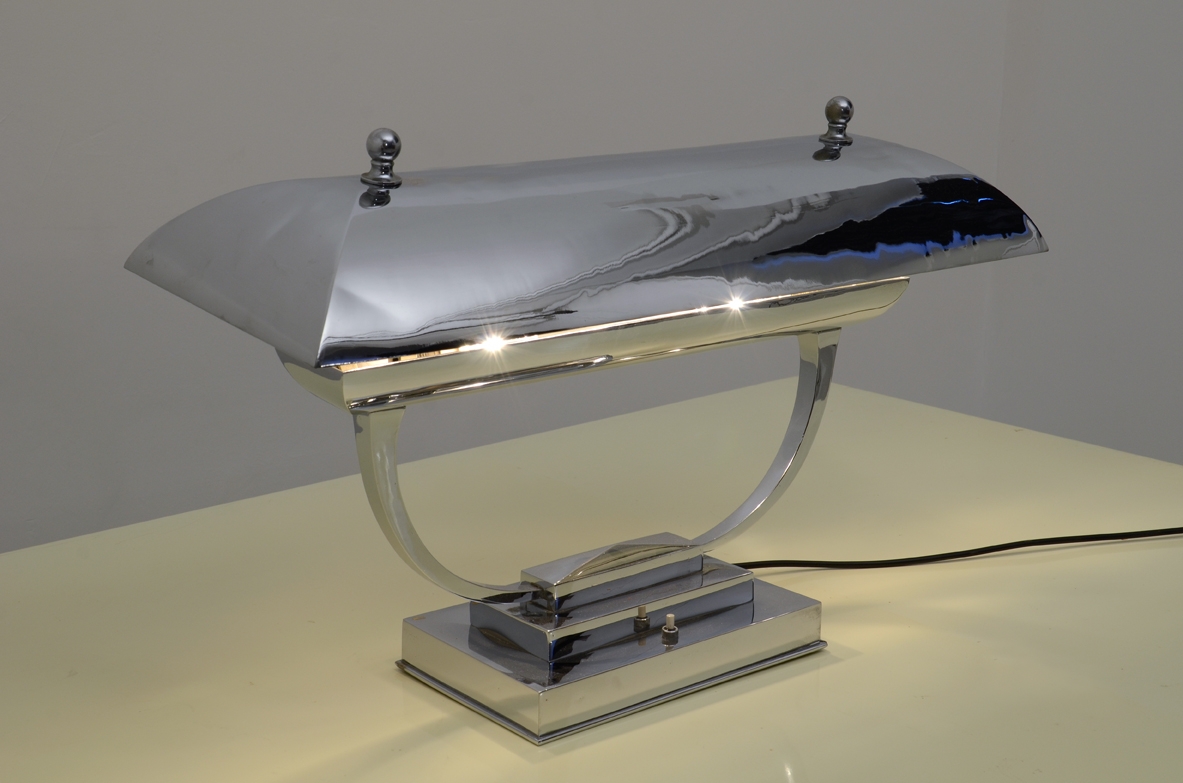 Lampada da tavolo con cappello regolabile, Italia 1940ca.