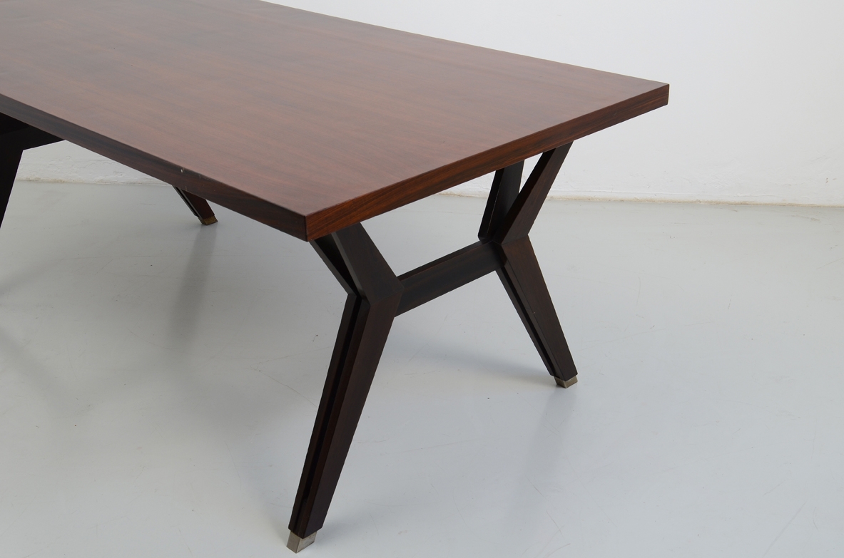 Ico Parisi, 1960's vintage writing table in macassar wood, Milan