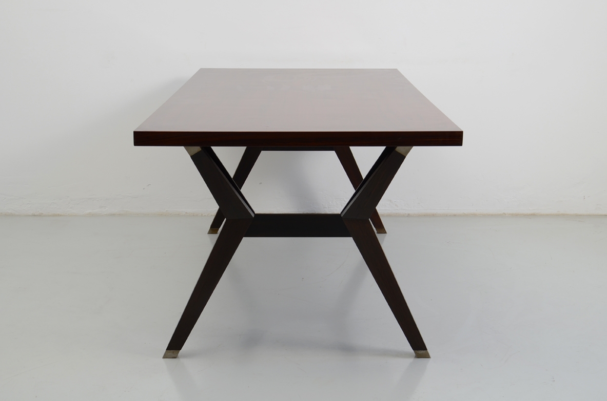 Ico Parisi, 1960's vintage writing table in macassar wood, Milan
