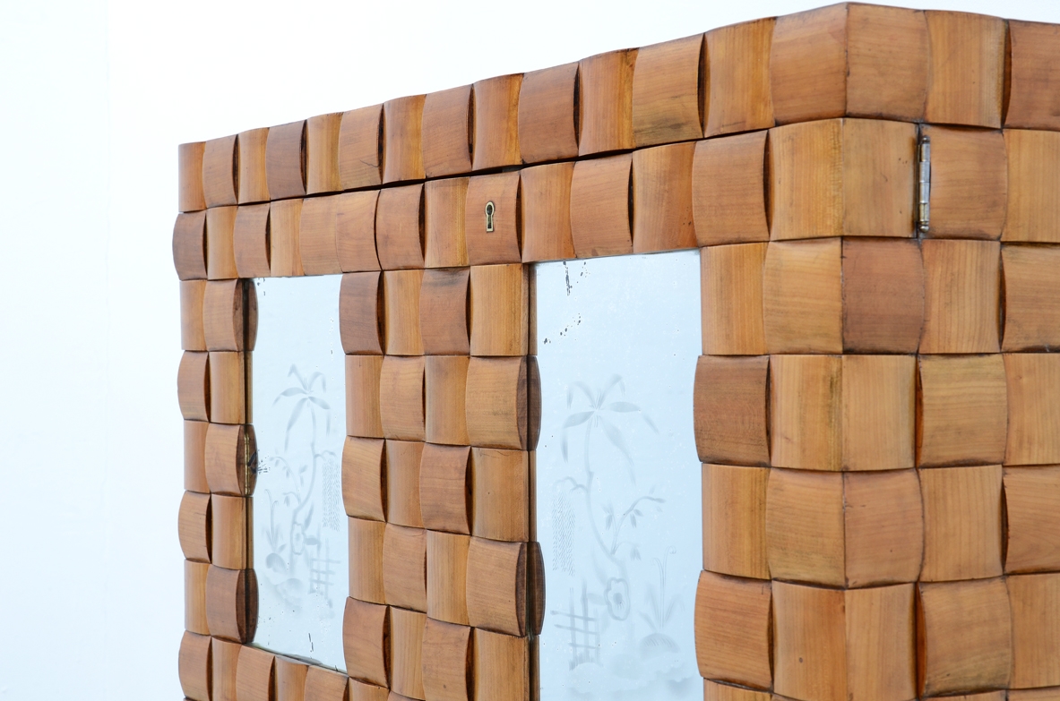 Mid Century original bar storage interior design Milan