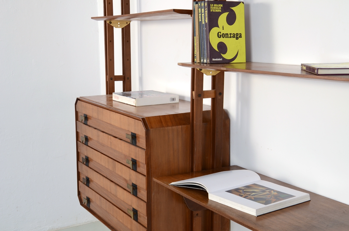 Mobile contenitore vintage libreria scrittoio galleria Milano