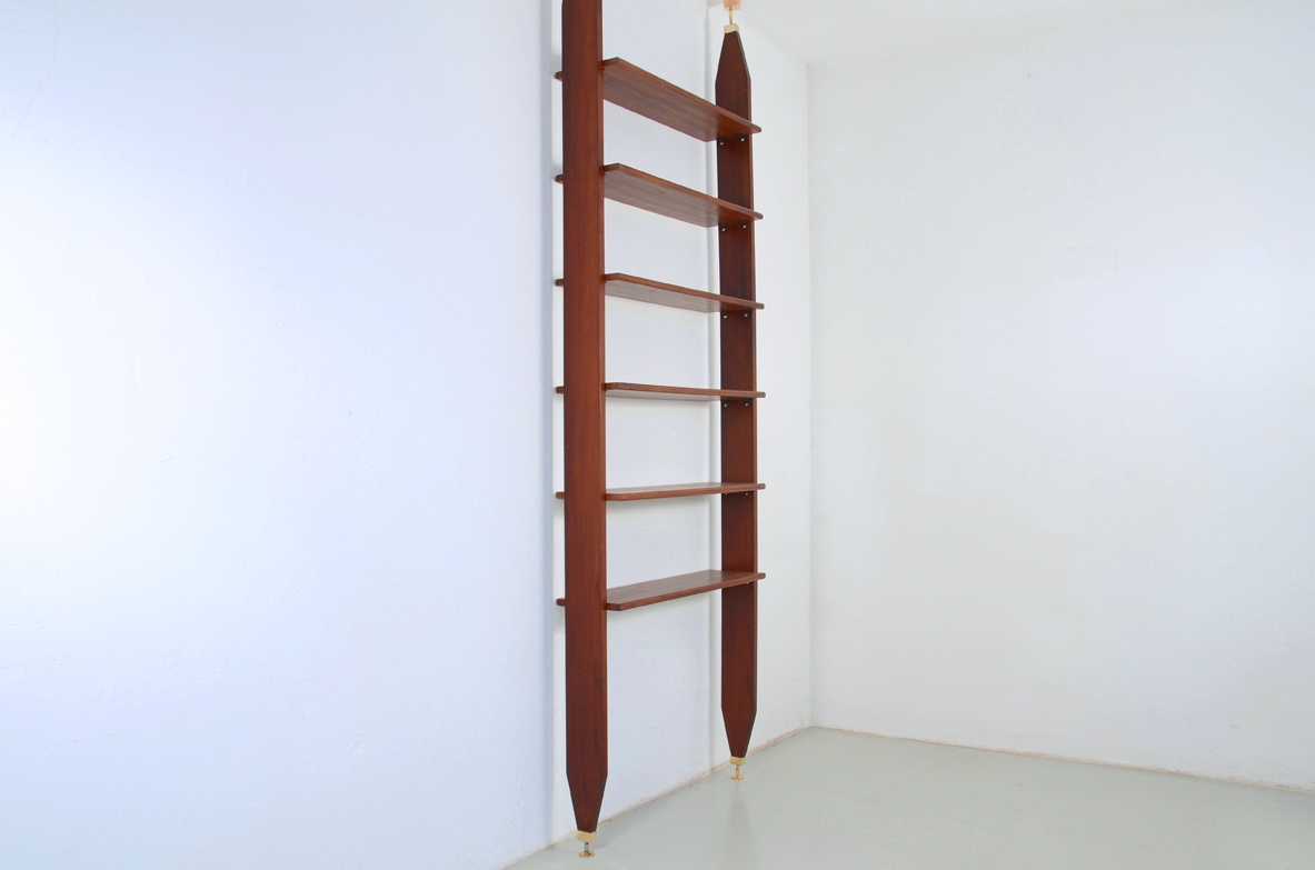 Italian 1950's bookcase with brass details.