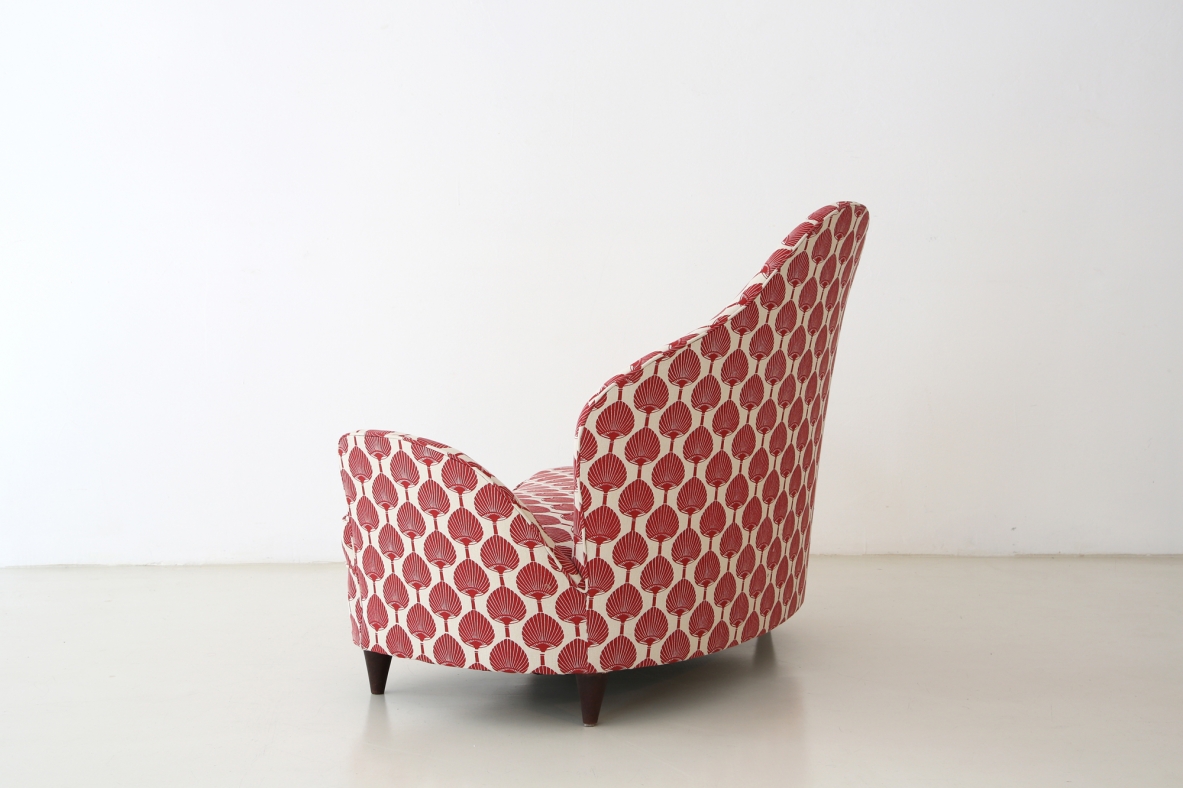 Cesare Lacca, unique 1950's sofa/armchair produced by ISA. 