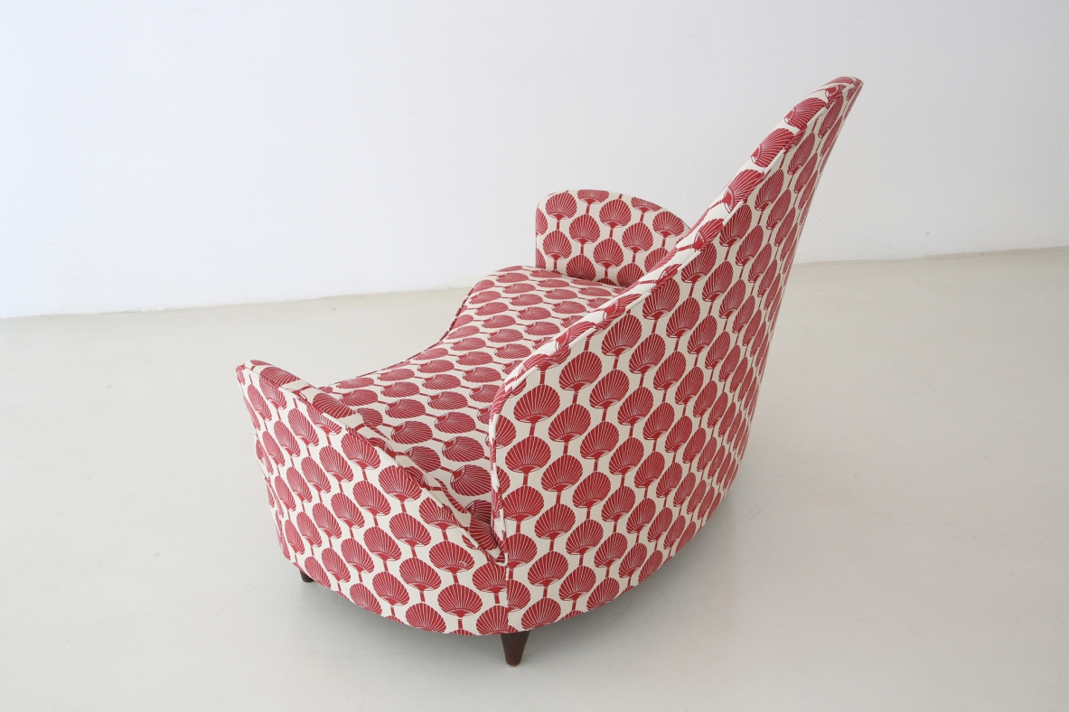 Cesare Lacca, unique 1950's sofa/armchair produced by ISA. 