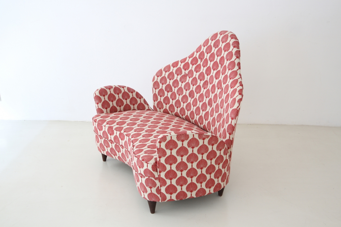 Cesare Lacca, unique 1950's sofa/armchair produced by ISA. 