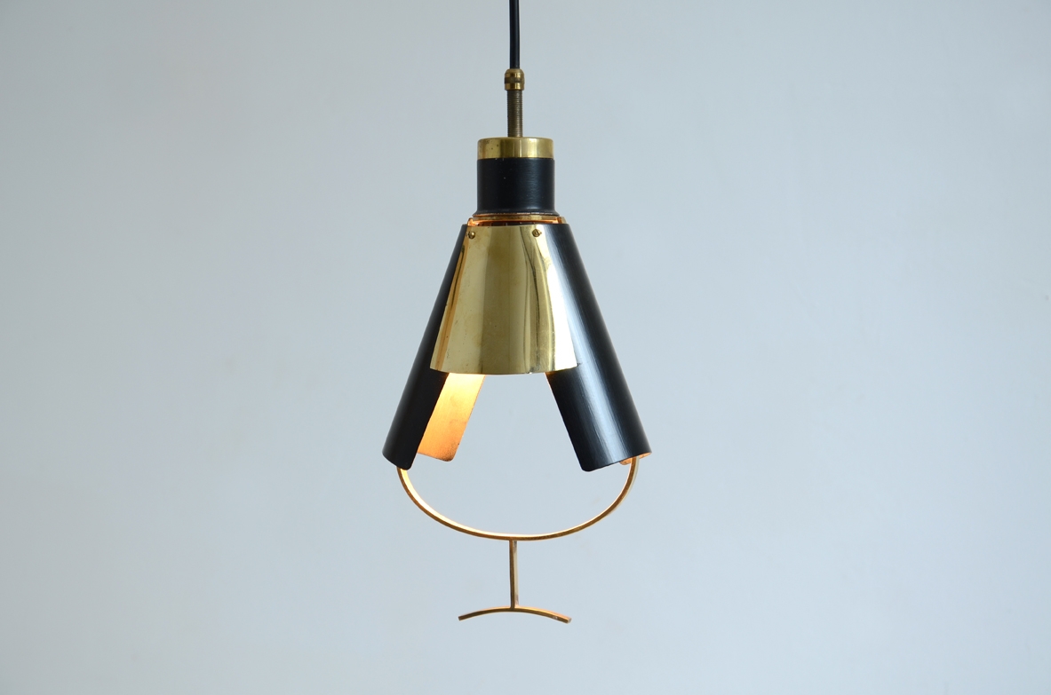 Rare wall lamp in brass