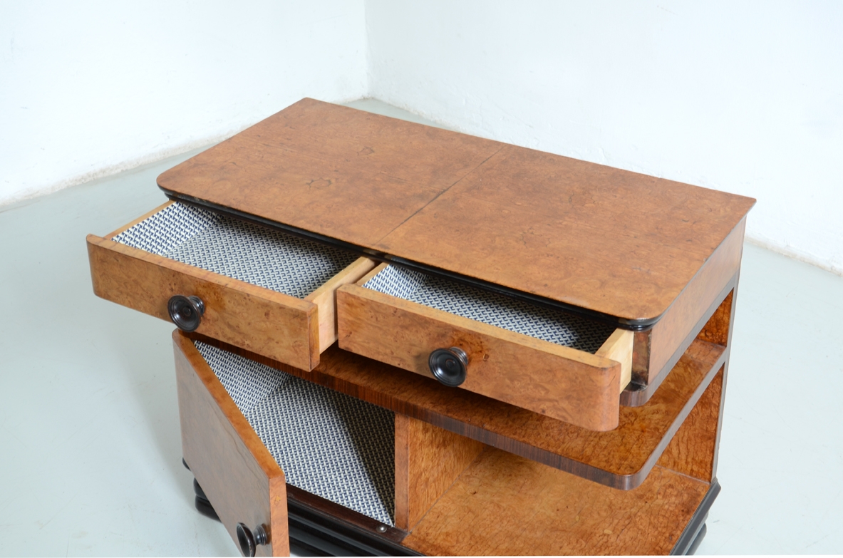 Pair of maple wood bedside tables