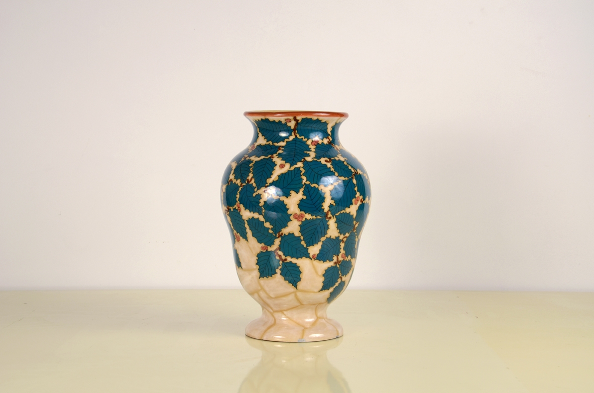 Fenice Albisola, splendido vaso in ceramica anni '30 marcato 