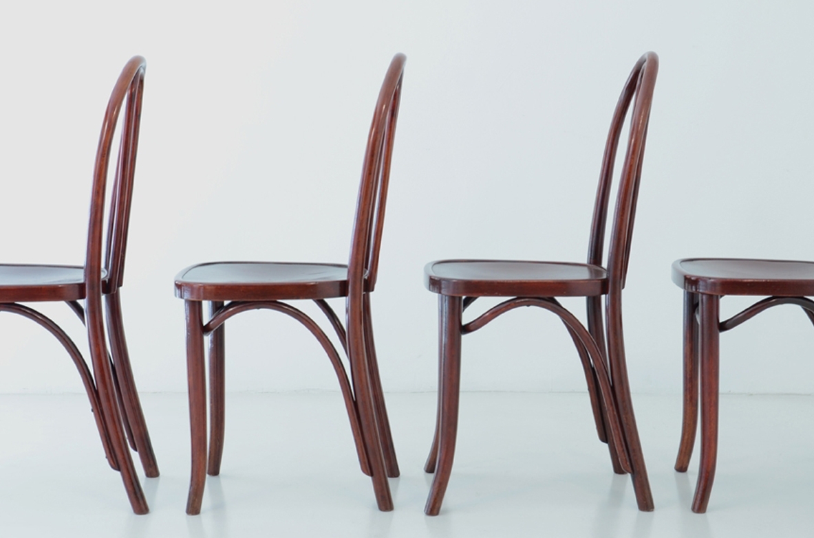 Koloman Moser, set of four rare chairs produced by Thonet, Austria, 1900ca. DSC_7782.JPG