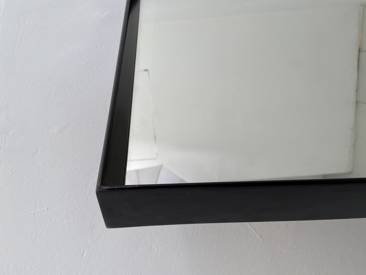 Specchiera in legno tagliato a diamante, Italia 1940ca.