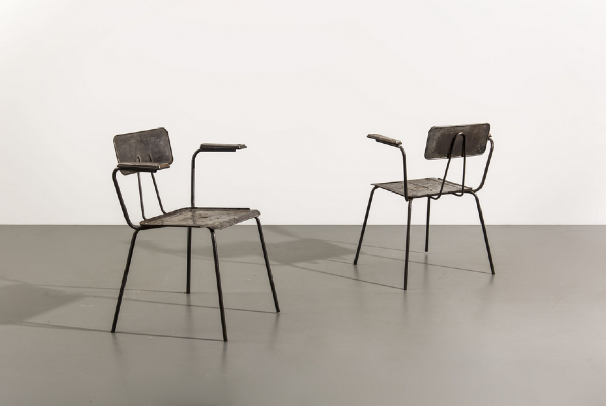 Studio BBPR, Banfi, Belgioioso, Peressutti, Rogers   Pair of chairs with armrests