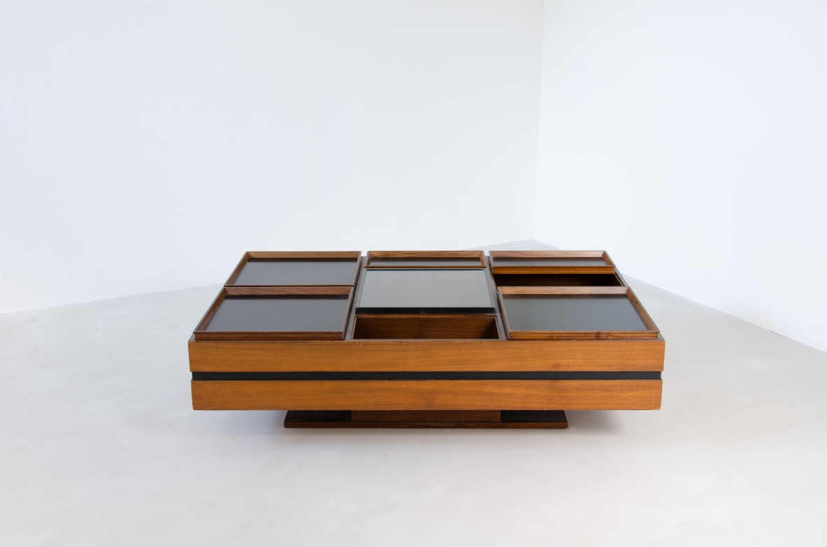 Carlo Hauner, rare low table with central support base 1960's