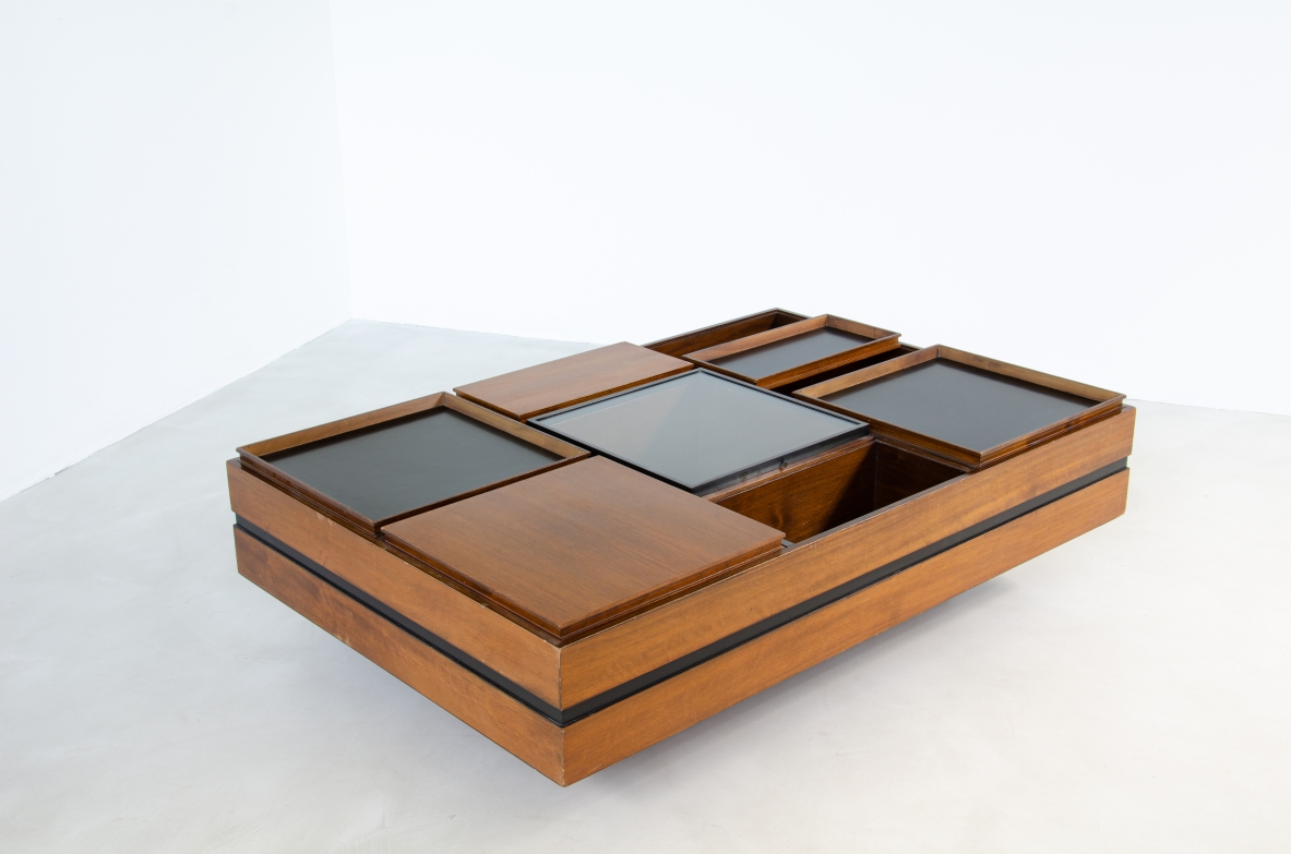 Carlo Hauner, rare low table with central support base 1960's