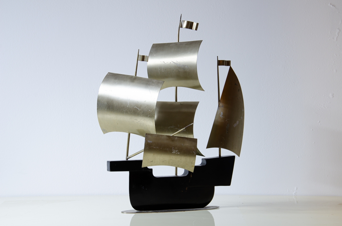 Gio Ponti, splendido veliero in legno sagomato anni '30.