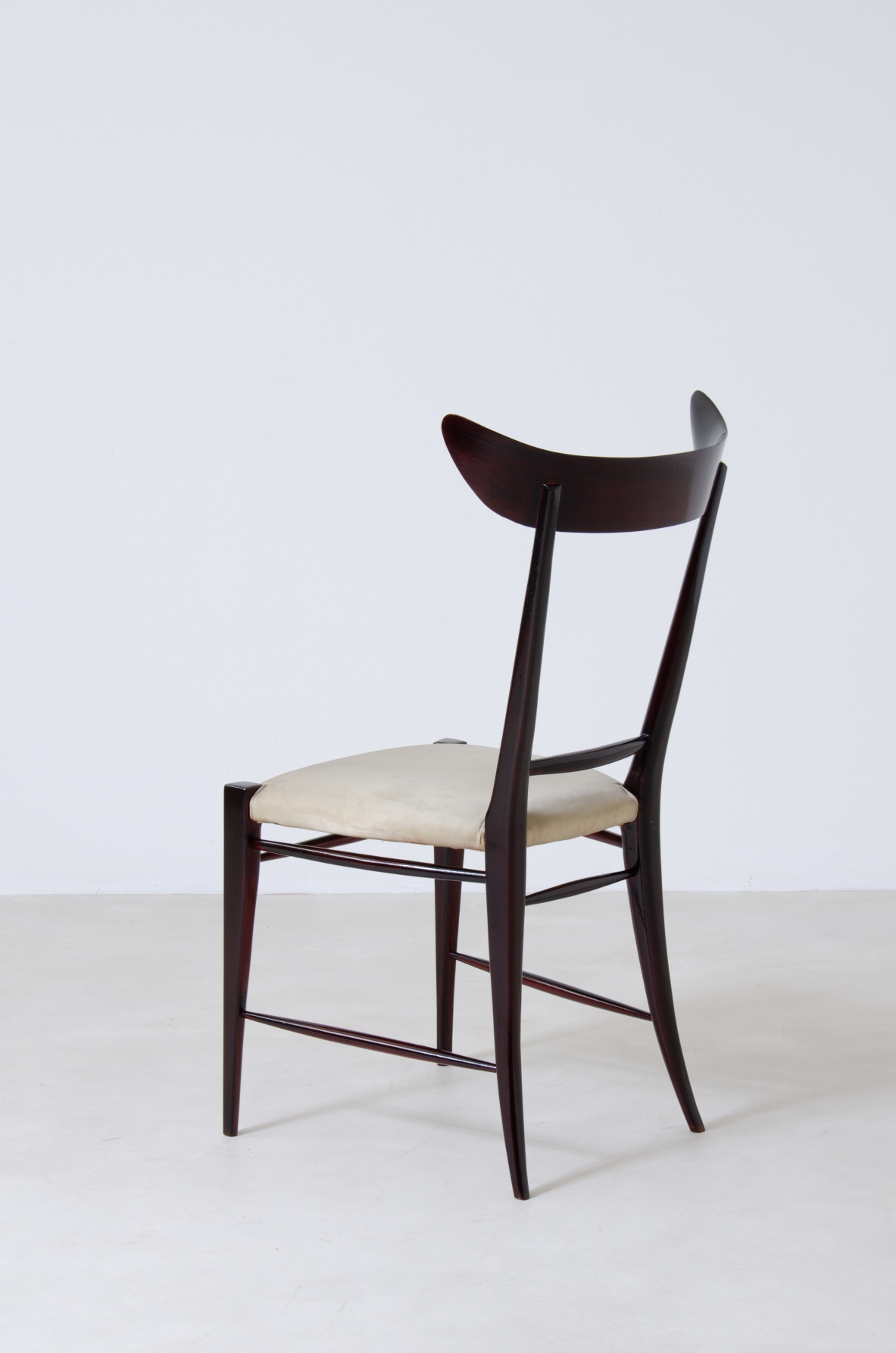 Silvio Cavatorta, rare set of 6 chairs in mahogany.  Manifactured by Cavatorta & Co. Italy, 1950s.