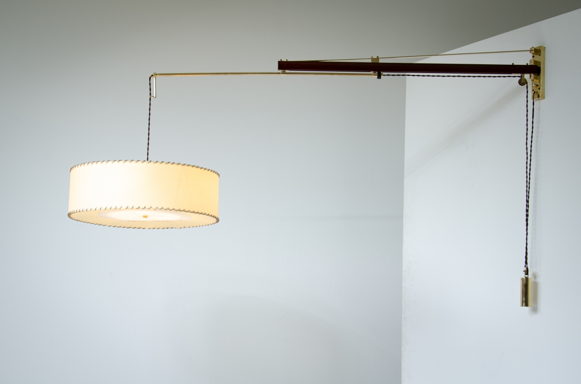 Tito Agnoli (1931-2012)  Rare extendable wall lamp OLuce 1960's. 