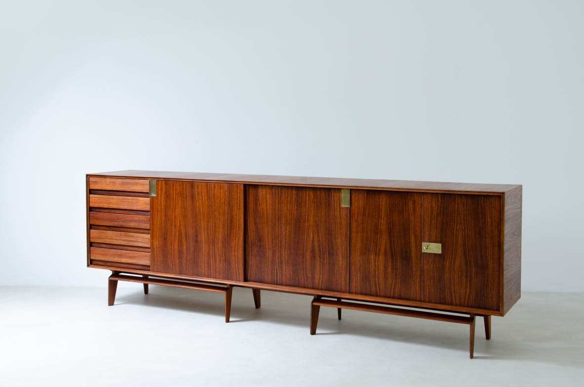 Vittorio Dassi. Large rosewood cabinet. Italy, Turin, 1960's