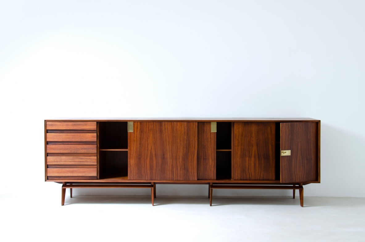 Vittorio Dassi. Large rosewood cabinet. Italy, Turin, 1960's