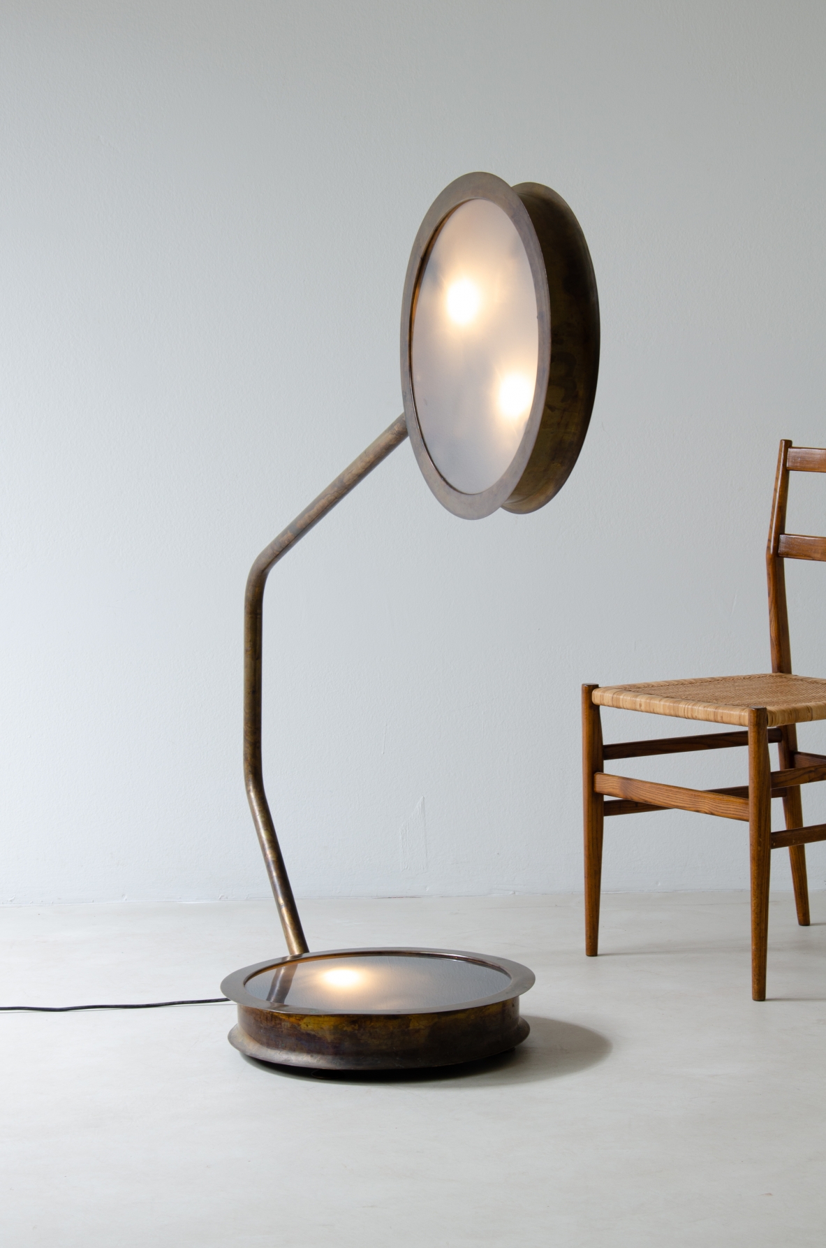 Vincenzo De Cotiis. Floor lamp mod. After Glow T. Prototype, Italy, 1998