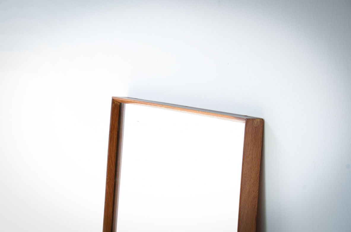 Mirror with ash frame.  Italian manufacture around 1940.