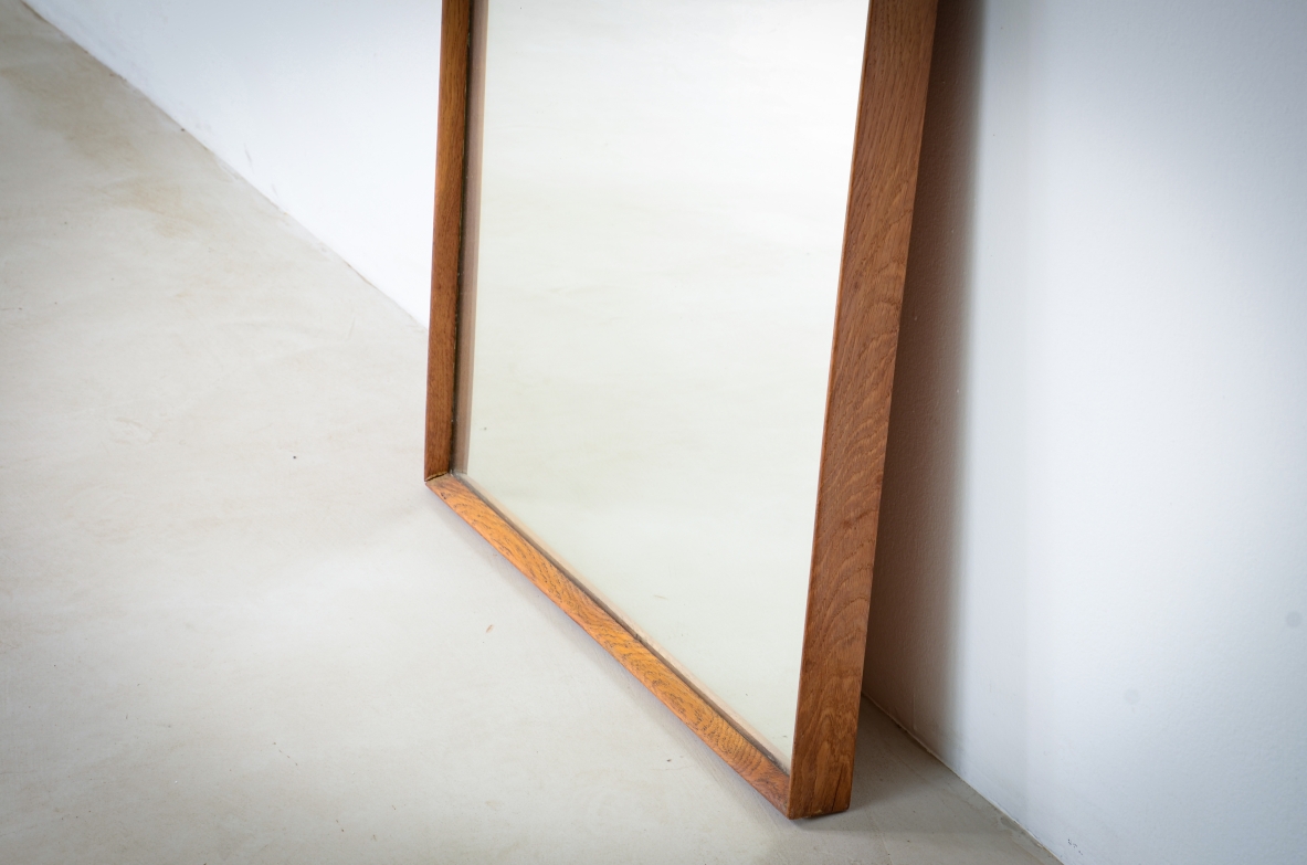 Mirror with ash frame.  Italian manufacture around 1940.
