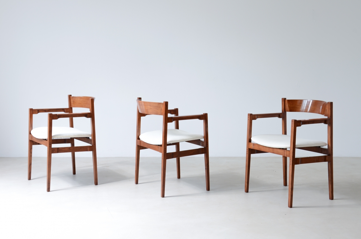 Gianfranco Frattini (1926-2004)  Rare set of 12 armchairs, 1960.
