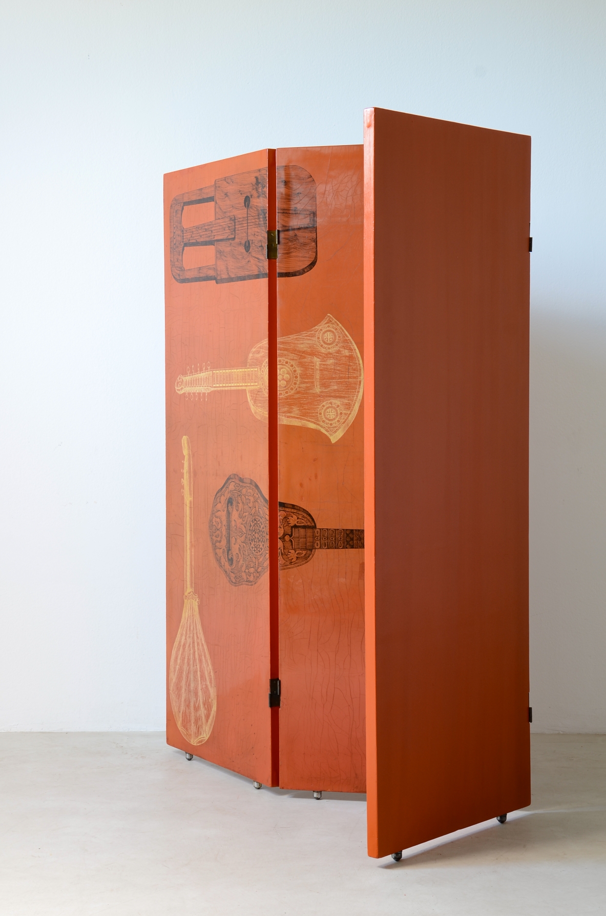 Piero Fornasetti Splendid folding screen ca. 1950.