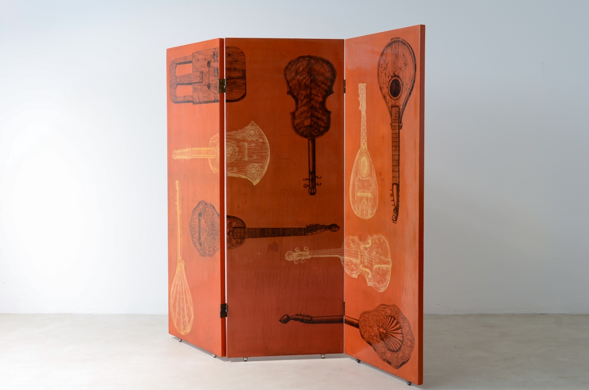 Piero Fornasetti Splendid folding screen ca. 1950.