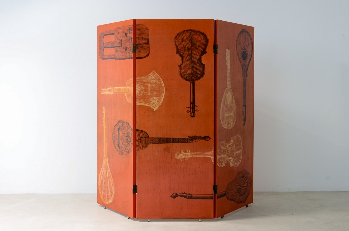Piero Fornasetti Splendid folding screen ca. 1950.