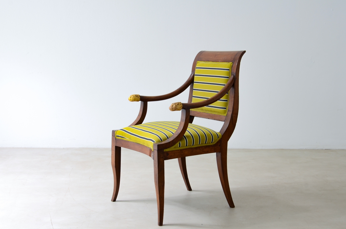 Elegante sedia antica da scrittoio. Epoca direttorio 1790