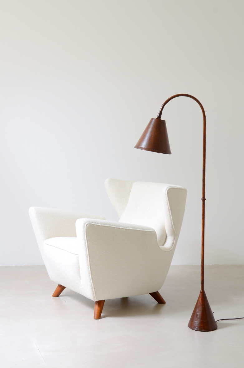 Umberto Nordio and Romano Boico, rare modernist armchair designed for the first class of the Augustus cruise ship.