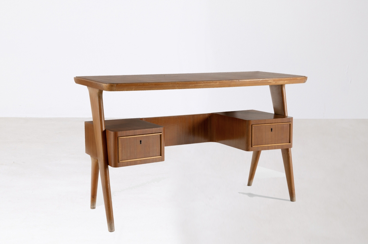 Small walnut desk vintage