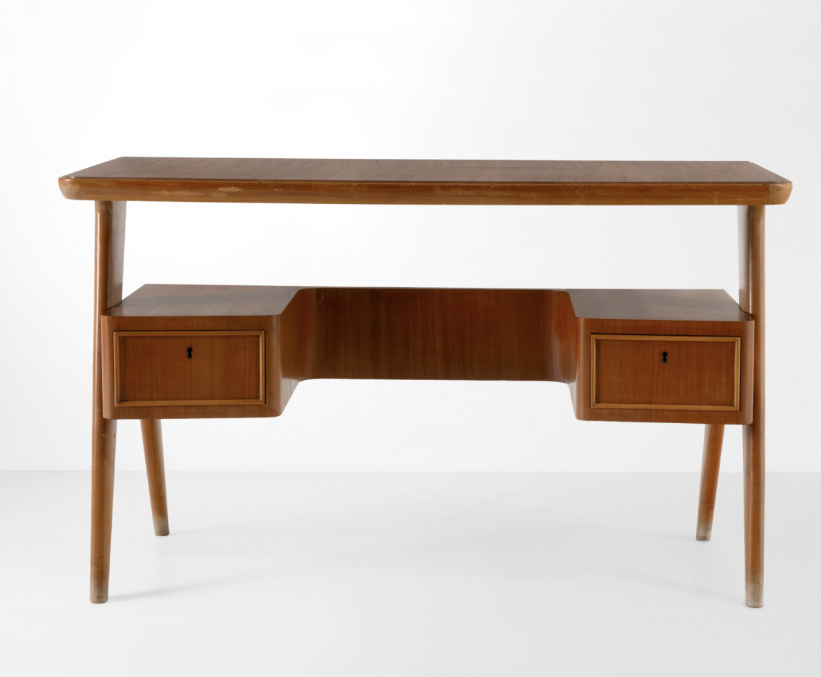 Small walnut desk vintage
