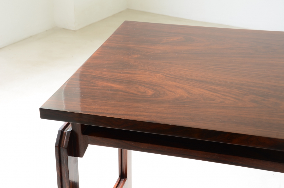 Elegant center desk with drawers and book compartments