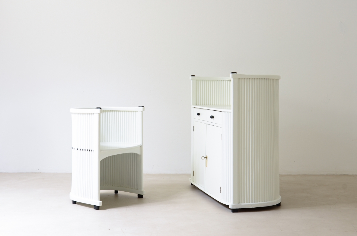 Rare modernist piece of furniture,  Vienna Secession, ca. 1910.