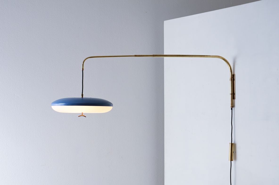 Stilux Milano  Telescopic lamp with counterweight and extendable brass arm