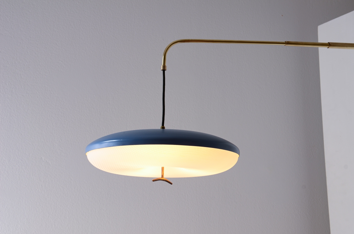 Stilux Milano  Telescopic lamp with counterweight and extendable brass arm