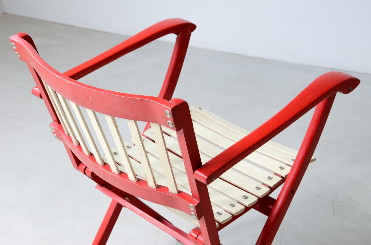 Fratelli Reguitti, Ico Parisi Set of 6 armchairs and 3 chairs Mod.152 with folding structure 1950