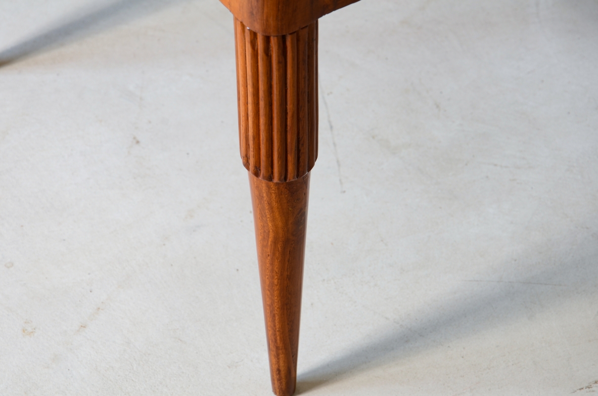 Fratelli Marelli  6 cherry chairs with open backrest 1950