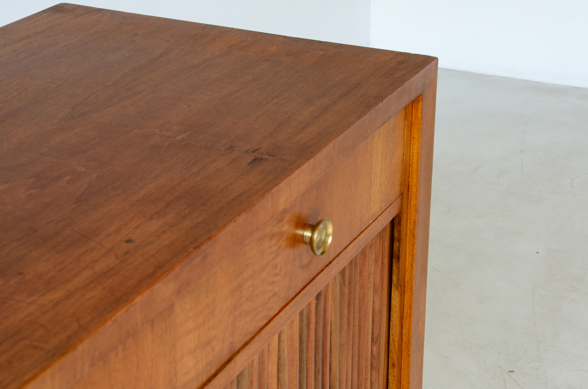 Paolo Buffa Elegant two-door cabinet in grissinato 1940