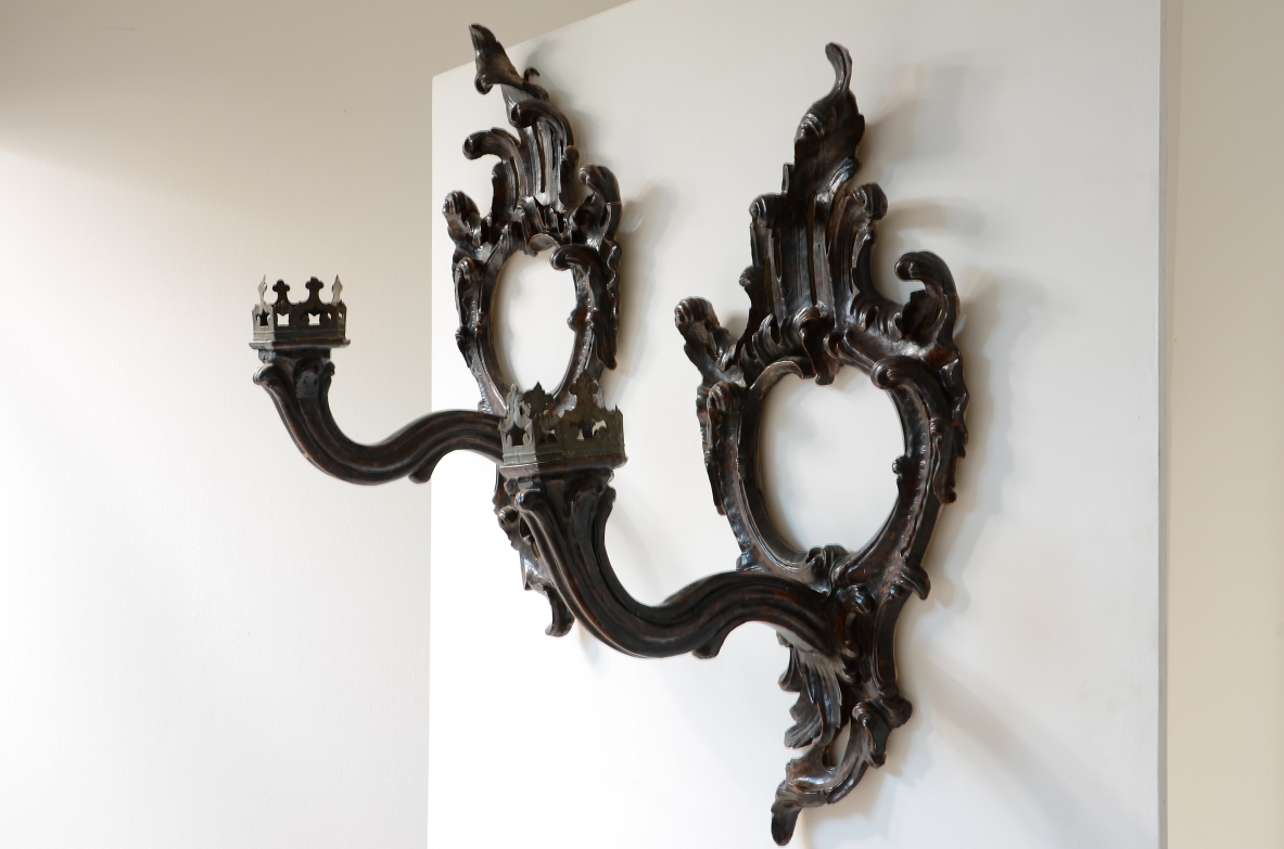 splendid Venetian palace torch holders, Rococco 1730-1750.