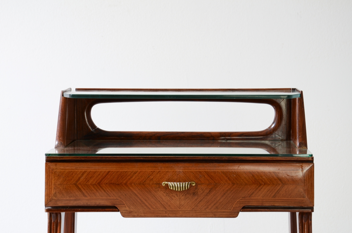 Paolo Buffa  Pair of elegant bedside tables 1950's