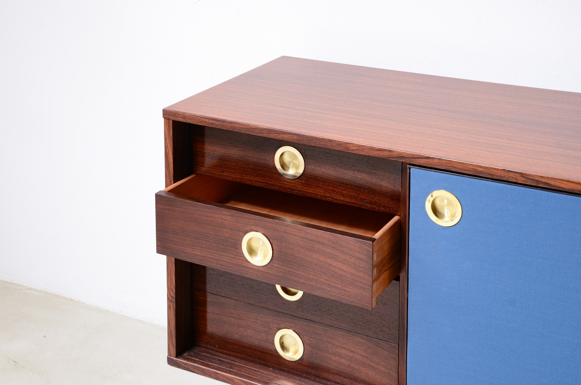 Cabinet with two sliding doors and side drawers, Stildomus custom made, around 1960.