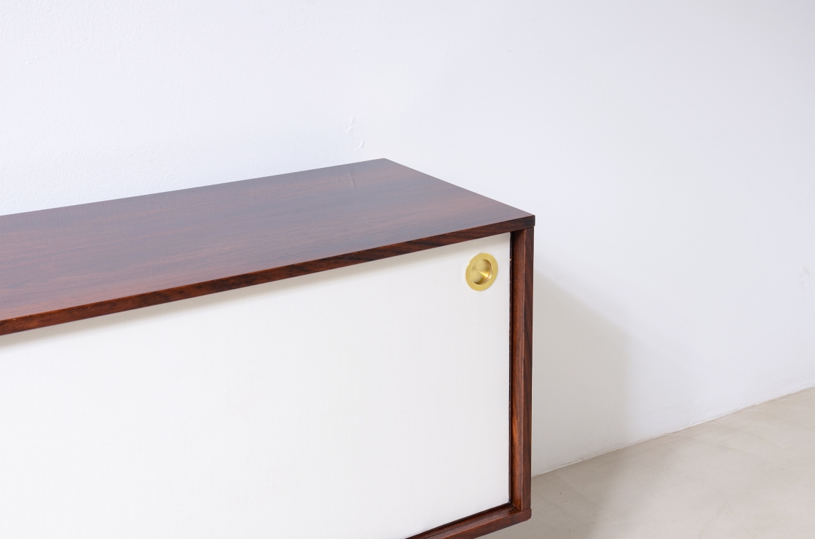 Cabinet with two sliding doors and side drawers, Stildomus custom made, around 1960.
