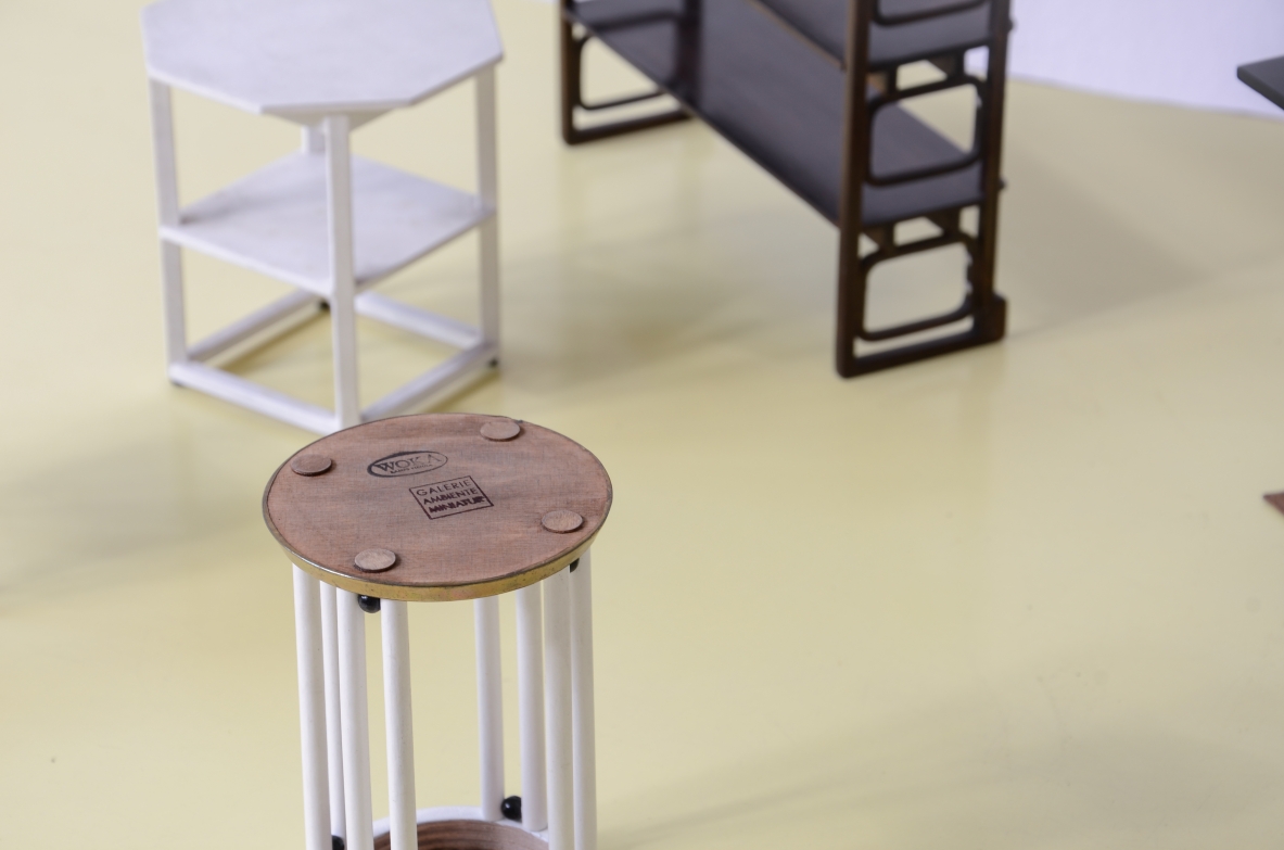 set of small models of secessionist furniture, Drawing by Joseph Hoffmann and Adolf Loos 1905-1910