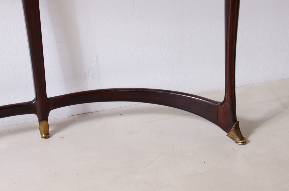 Carlo Enrico Rava (1903-1986) console in legno con piano in marmo 1950ca.